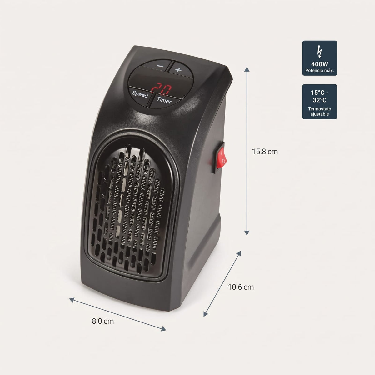 MINI CALEFACTOR ELÉCTRICO PORTÁTIL
